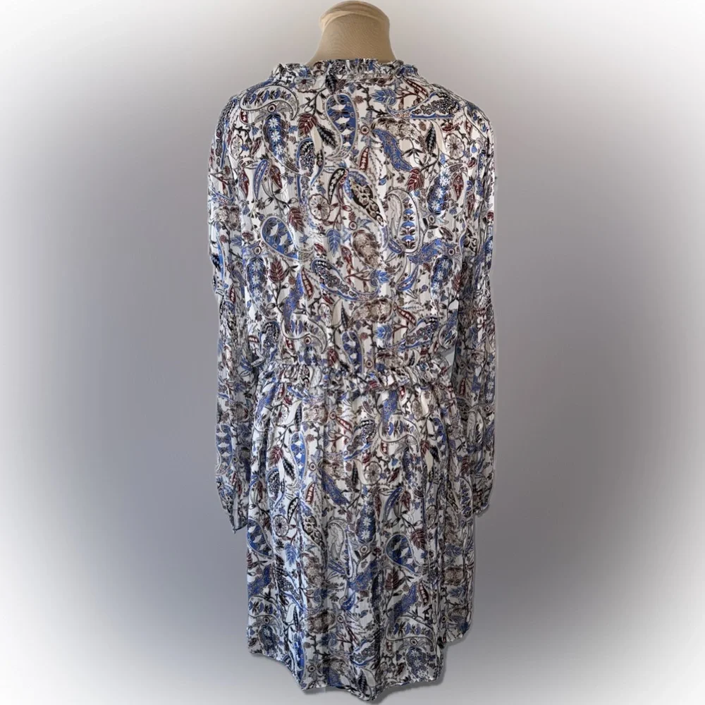 Zara Long Sleeve Paisley Floral Boho Dress - Picture 2 of 7